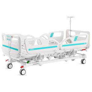 Electric Hospital Bed with Integrated Mattress Retainer